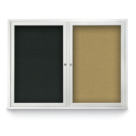 United Visual Products Corkboard, Cork/Bronze, 36" x 36" UV403I-BRONZE-CORK